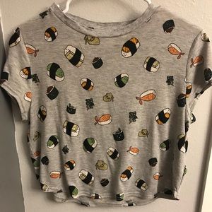 Perfect condition gray sushi crop top